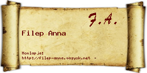 Filep Anna névjegykártya