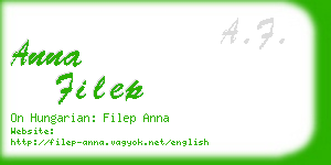 anna filep business card